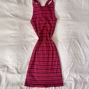 Topshop Red and Black Striped Knit Top